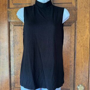 Charter Club Black Sleeveless Mock Turtle Small